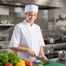 Lightweight White Cool Vent Beanie for Commercial Kitchens