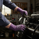 Premium Lightweight Nitrile Coated 25cm Gauntlet Gloves for Oil and Water Resistance
