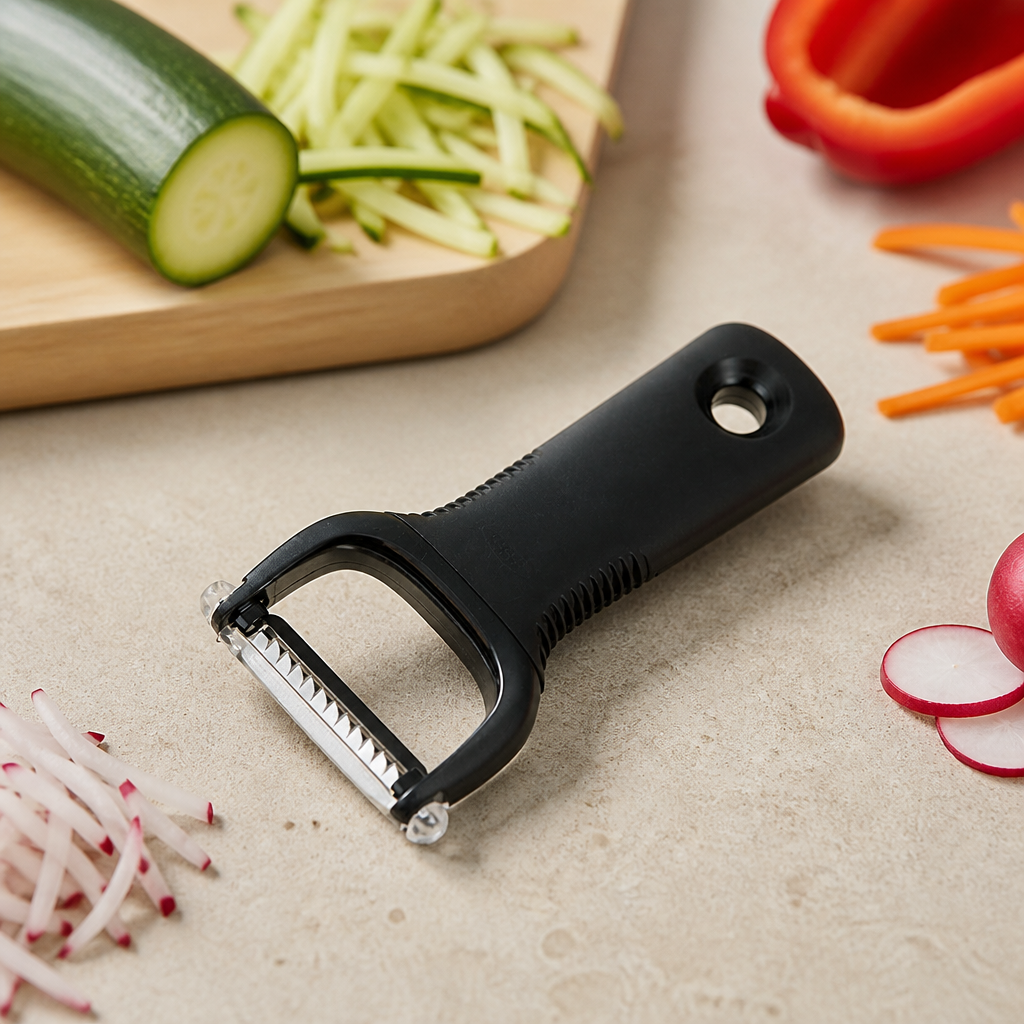 Commercial Julienne Peeler with stainless steel blade and cover