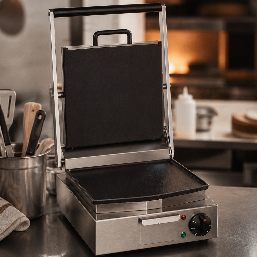 Commercial Electric Single Contact Grill 400mm Cooking Surface