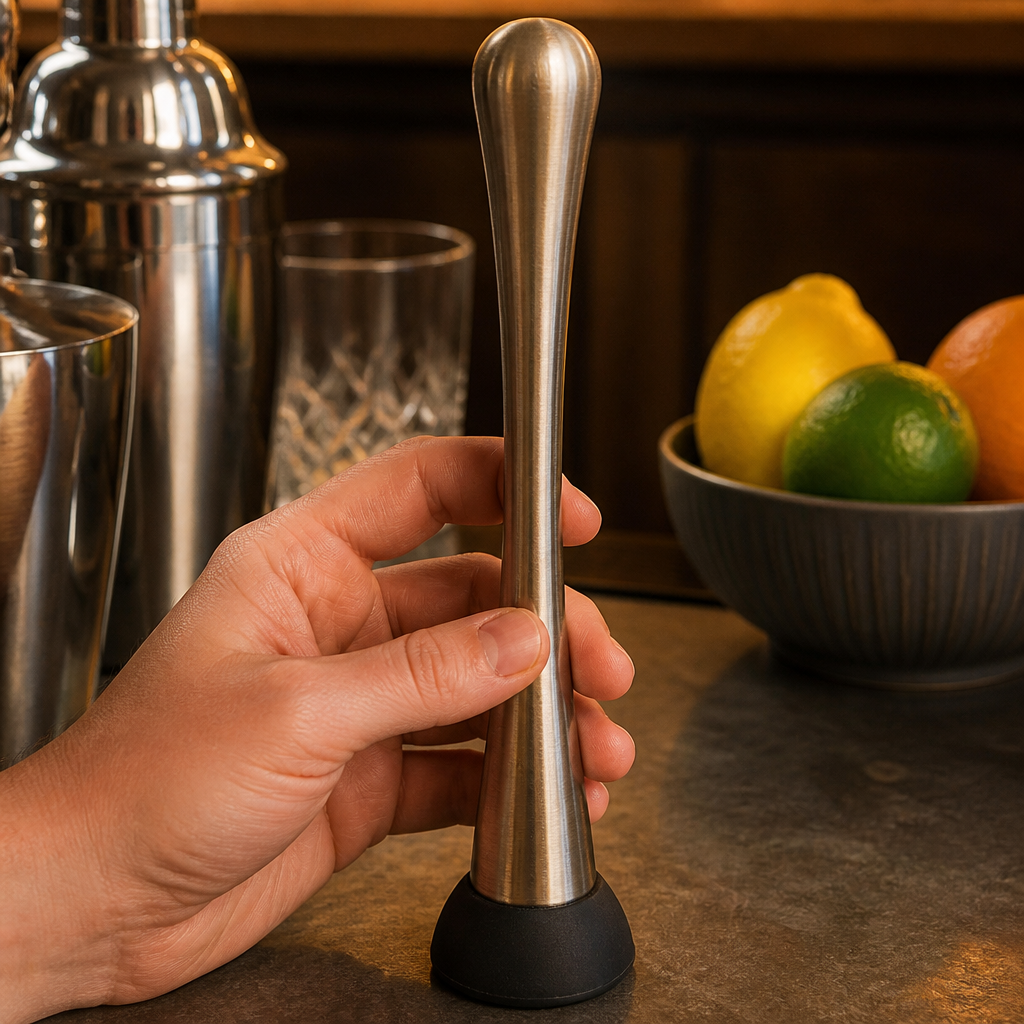 Commercial Antique Brass Muddler 230mm Cocktail Utensil