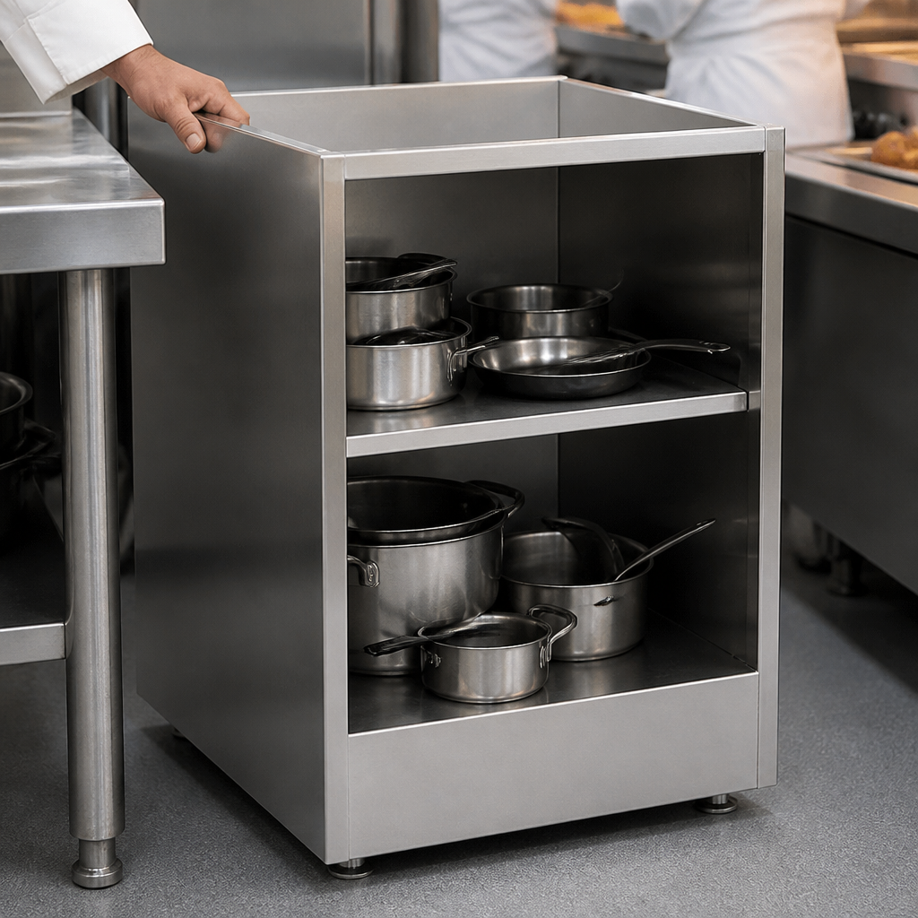 660mm high commercial ambient pedestal without doors