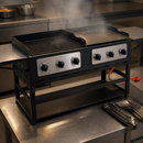 Commercial 6 Burner Combi BBQ Grill and Griddle 17.5kW