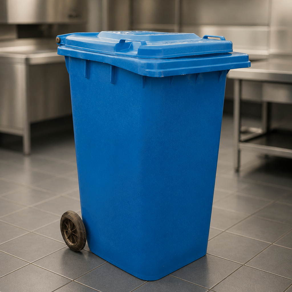 240L Commercial Blue Wheelie Bin for waste and recycling
