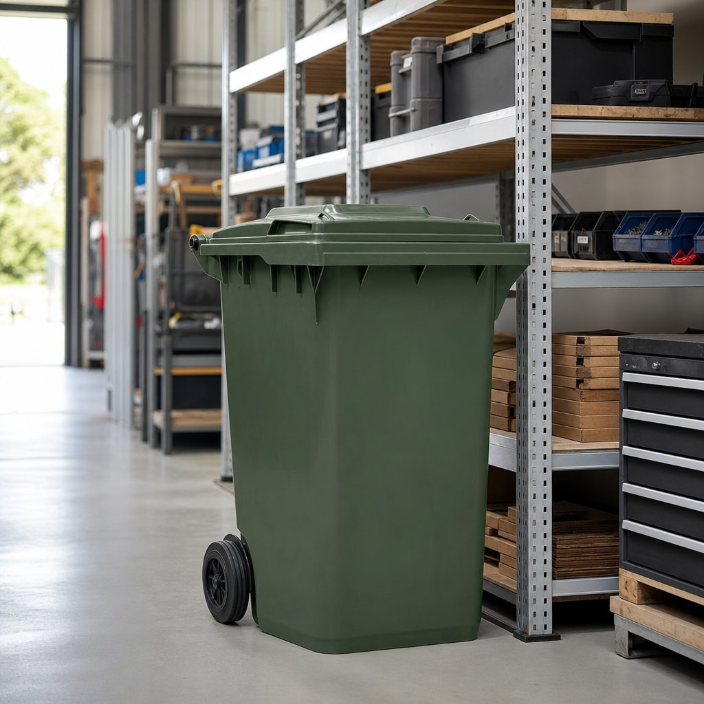660L Heavy Duty Wheelie Bin With Lid