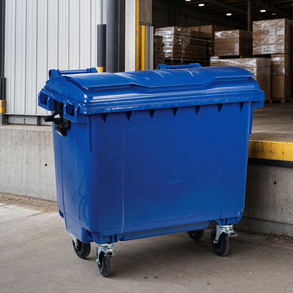660L Heavy Duty Wheelie Bin With Lid