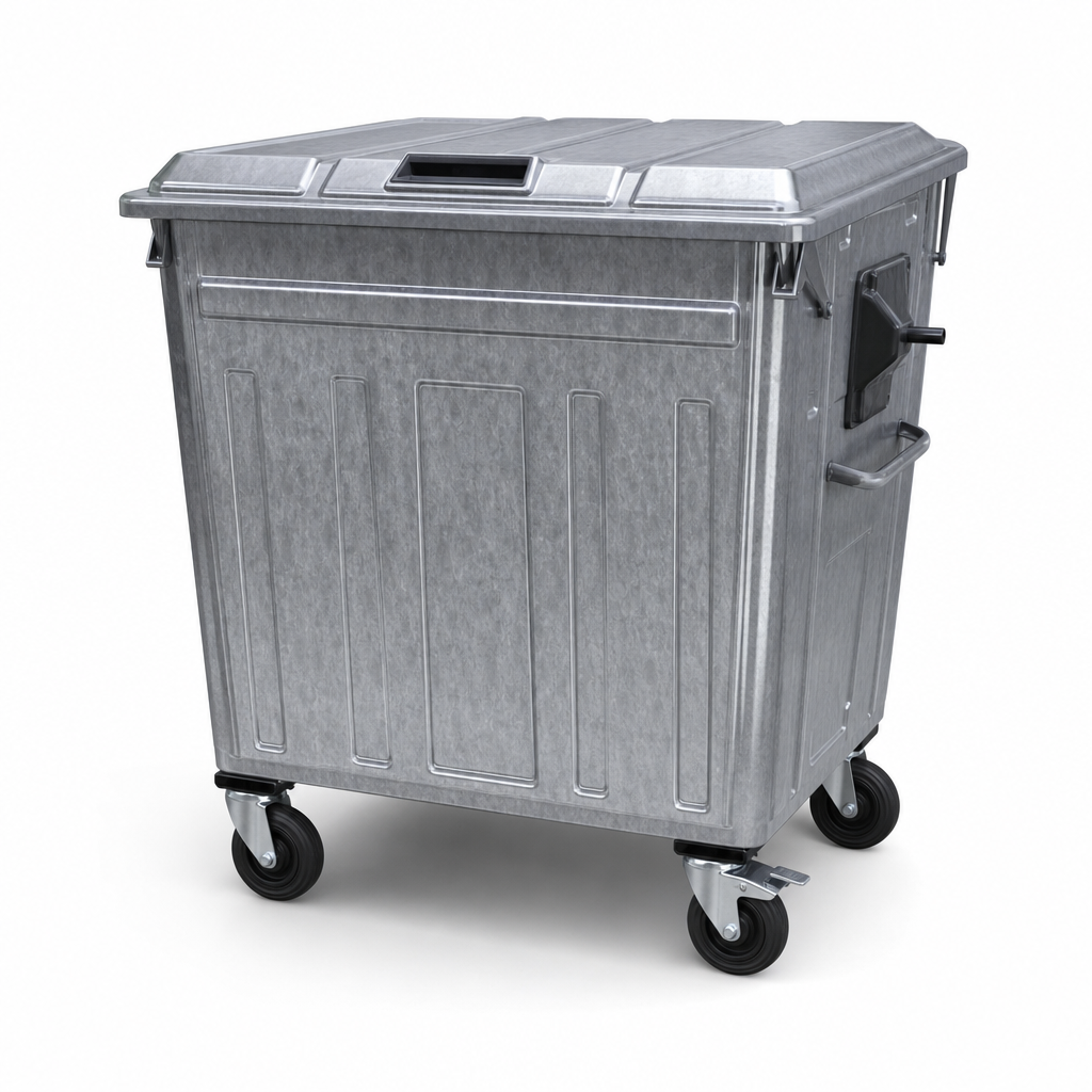 660L Heavy Duty Wheelie Bin With Lid