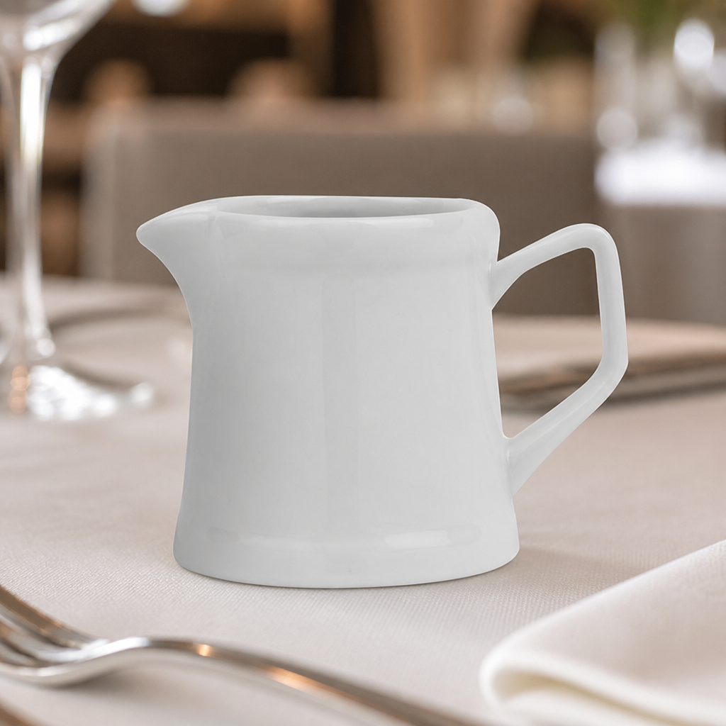 Set of 6 Commercial Porcelain Milk Jugs 120ml
