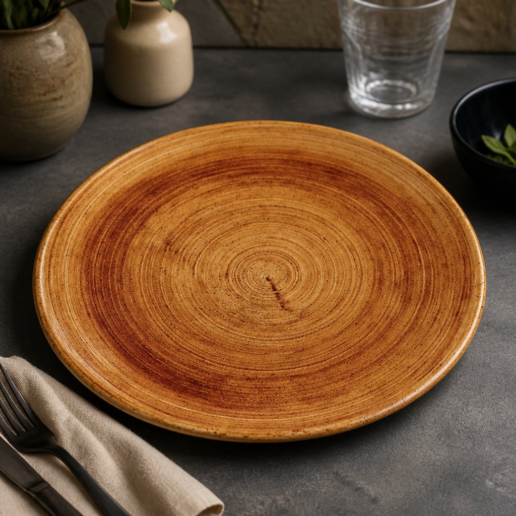Commercial Round Plates 264mm Vintage Copper 12 Pack