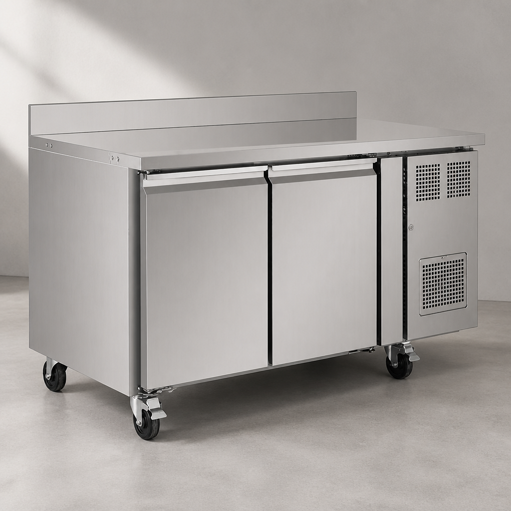 Commercial Double Door Counter Freezer 282Ltr Capacity