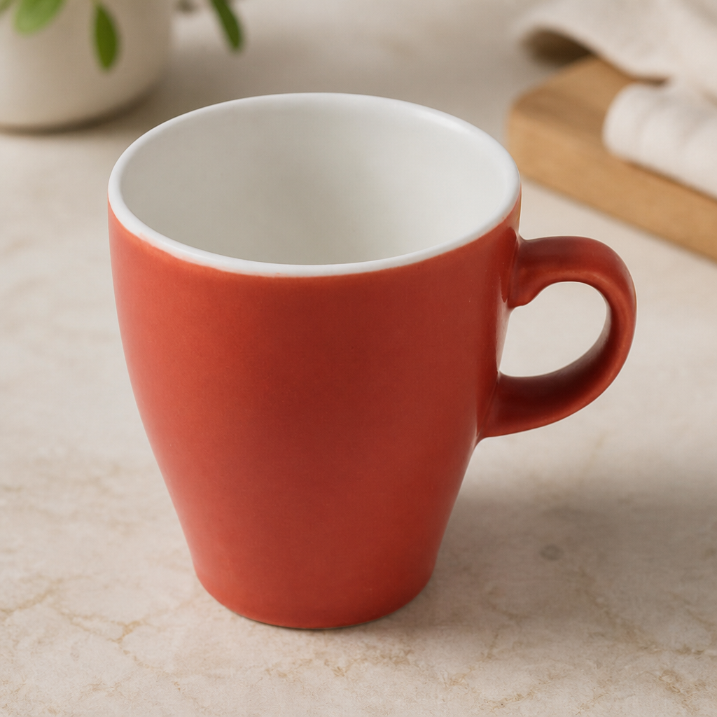 Commercial Ceramic Tulip Cups 340ml Paprika 12 Pack