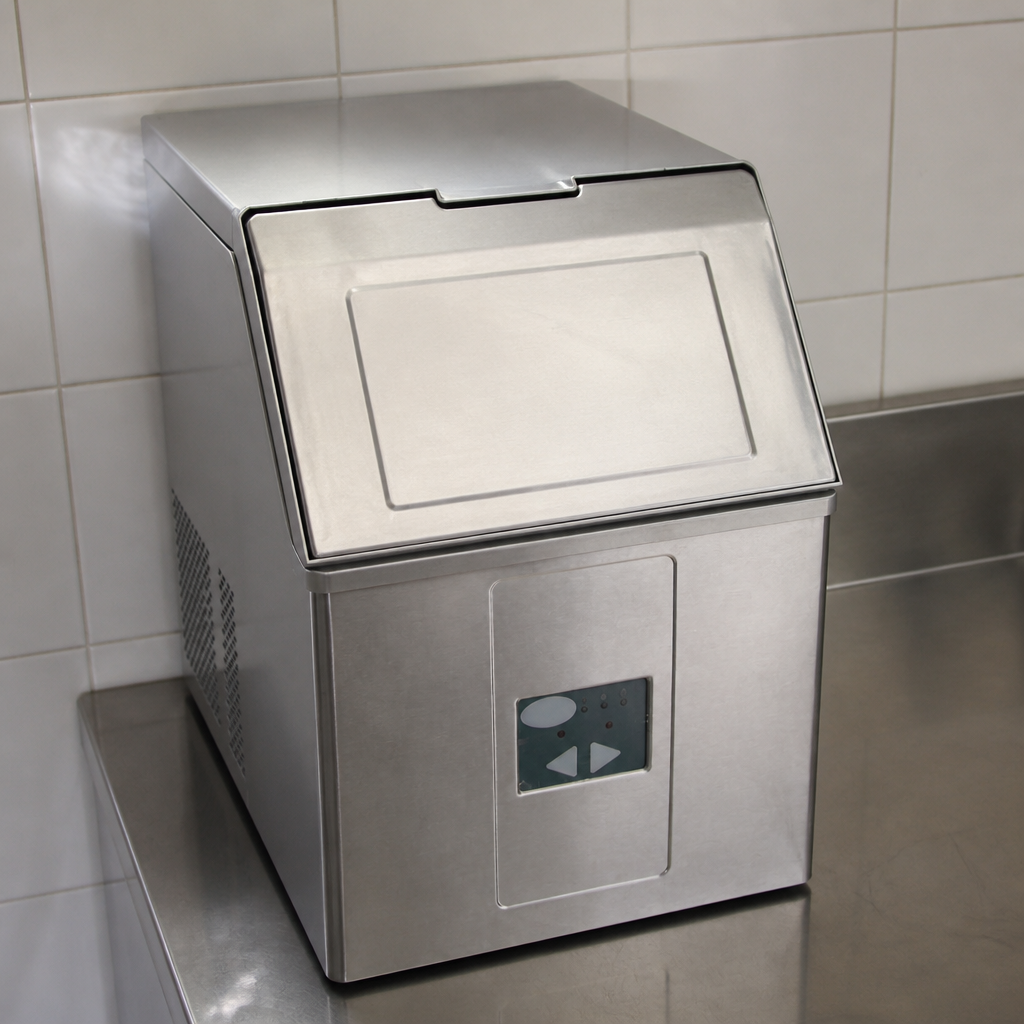 Commercial Countertop Ice Machine 2kg Output Stainless Steel