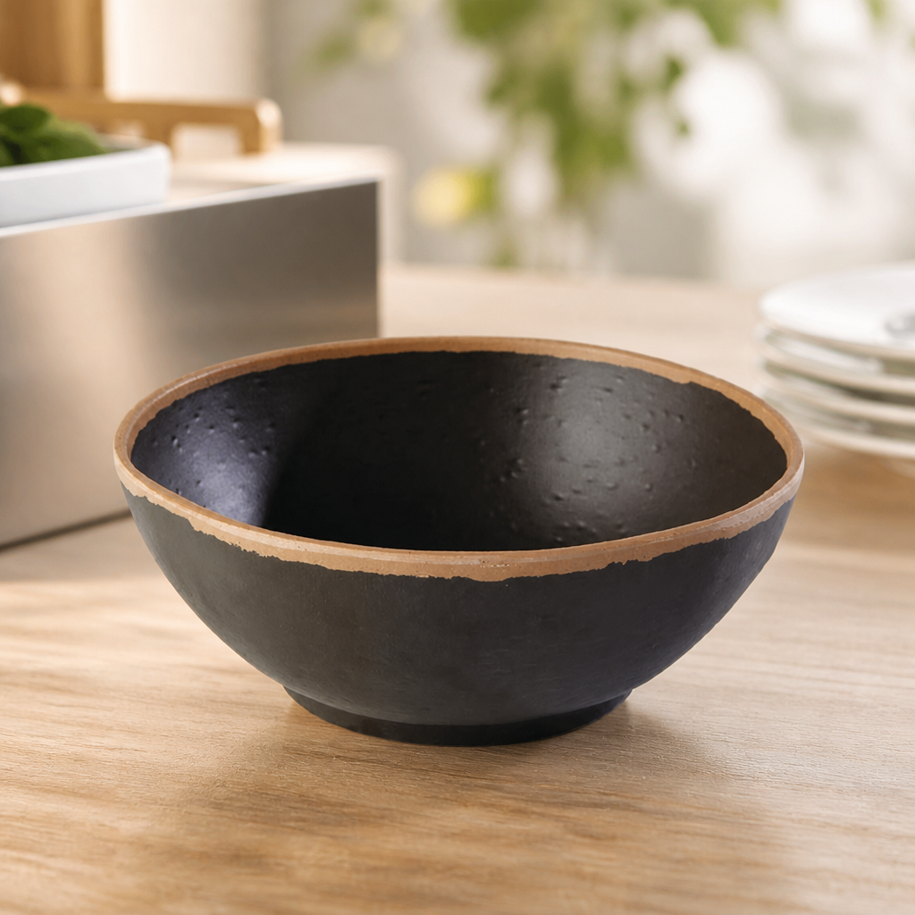 210mm Commercial Serving Bowl Dark Brown Melamine