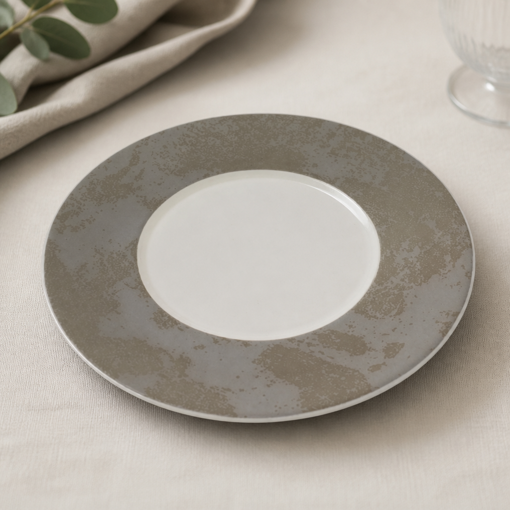 Crushed Velvet Grey Saucers Set for Commercial Catering Use