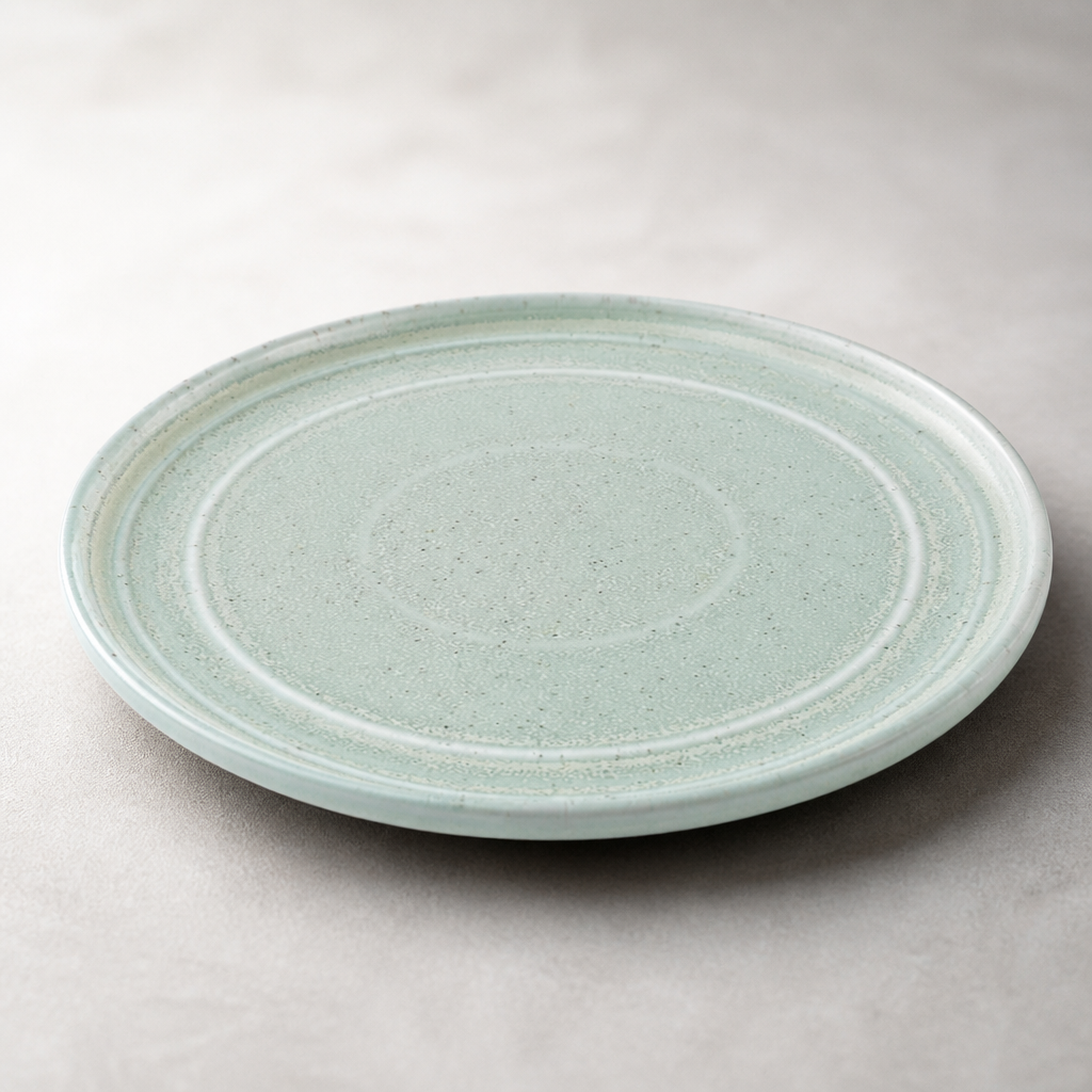 Commercial Flat Round Plates 220mm Spring Green 6 Pack