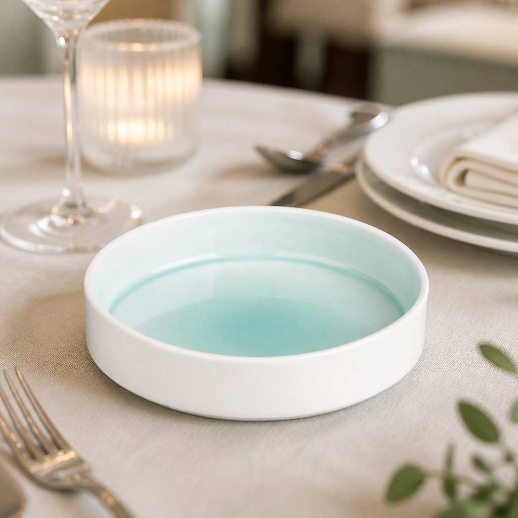 Commercial Fondant Stacking Bowls Mint 215mm 4 Pack
