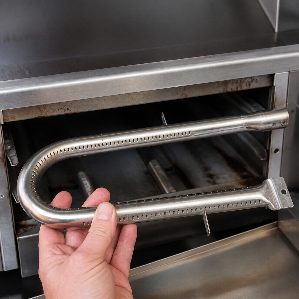 Commercial U-Shape Burner for Gas Griddles 460mm Stainless Steel