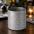 85mm Commercial Stainless Steel Hammered Chip Cups 12 Pack
