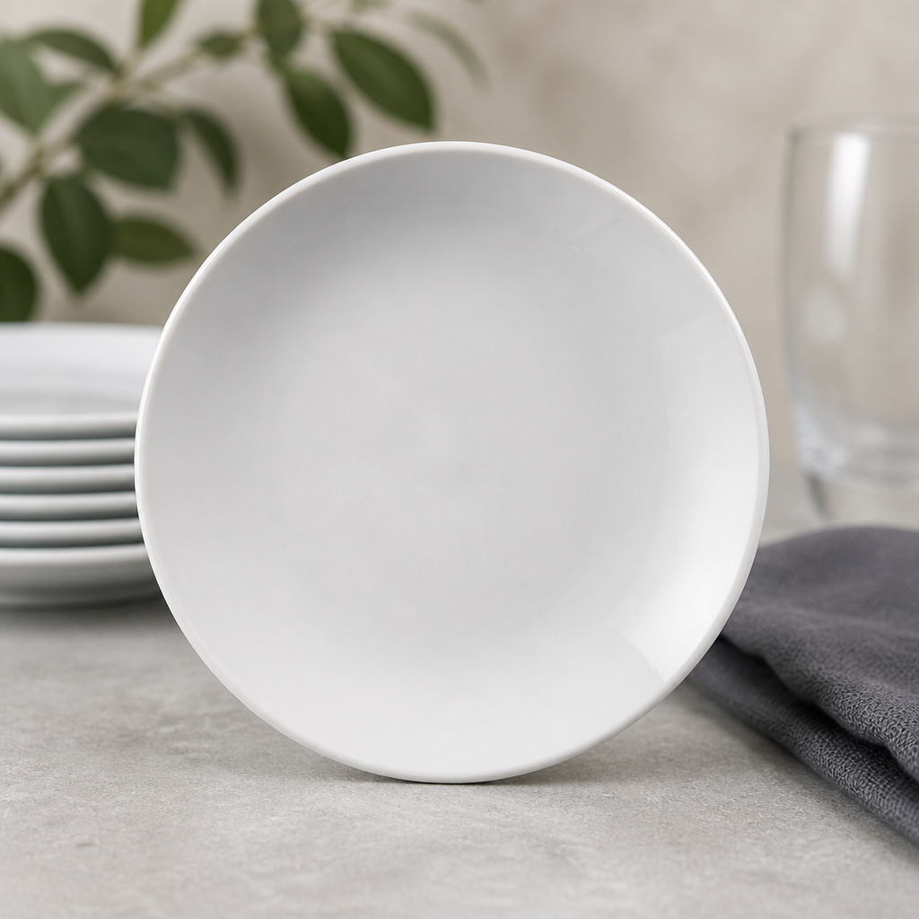 Commercial Whiteware Coupe Plates 150mm - 12 Pack Porcelain