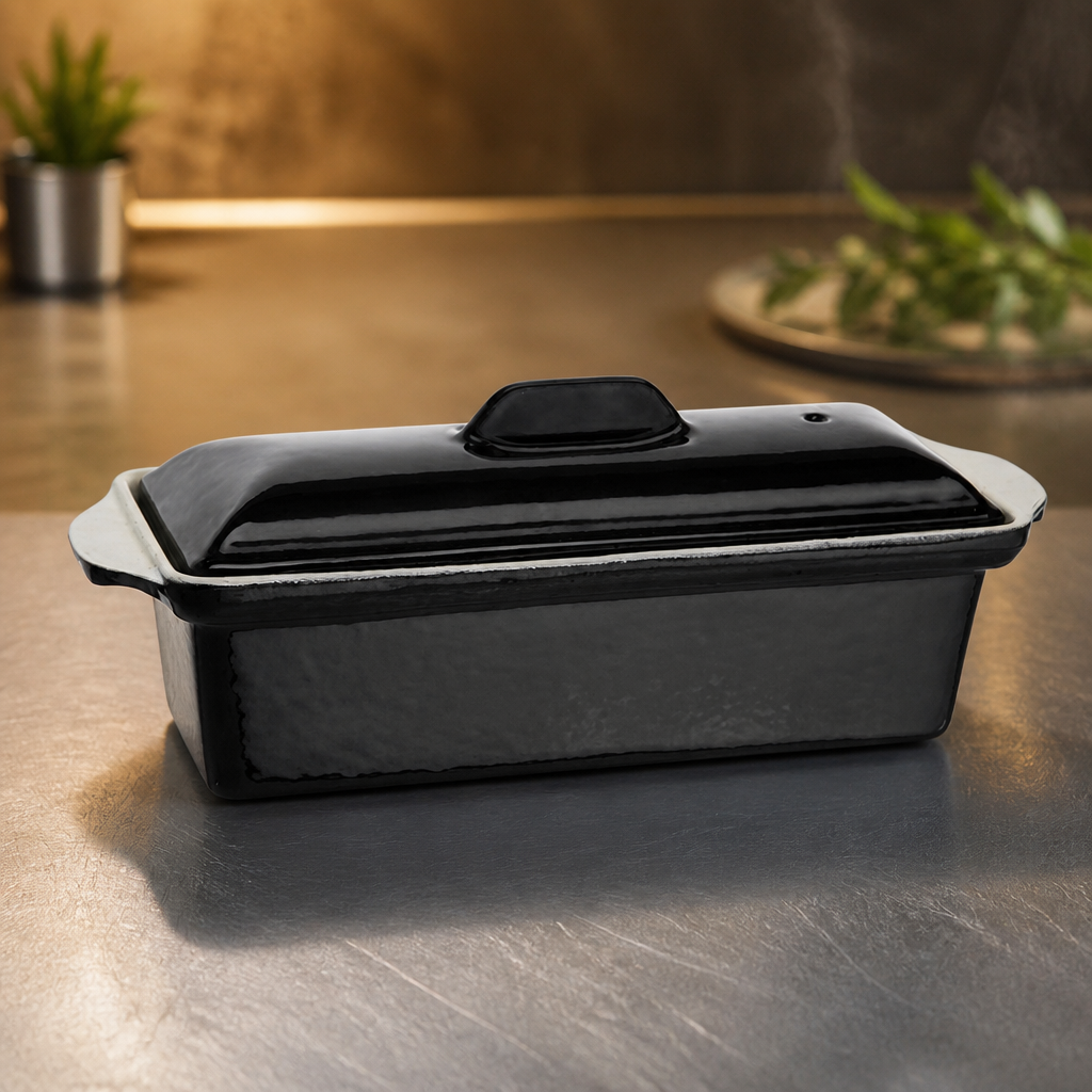 Commercial Cast Iron Terrine Mould 1.3Ltr Black