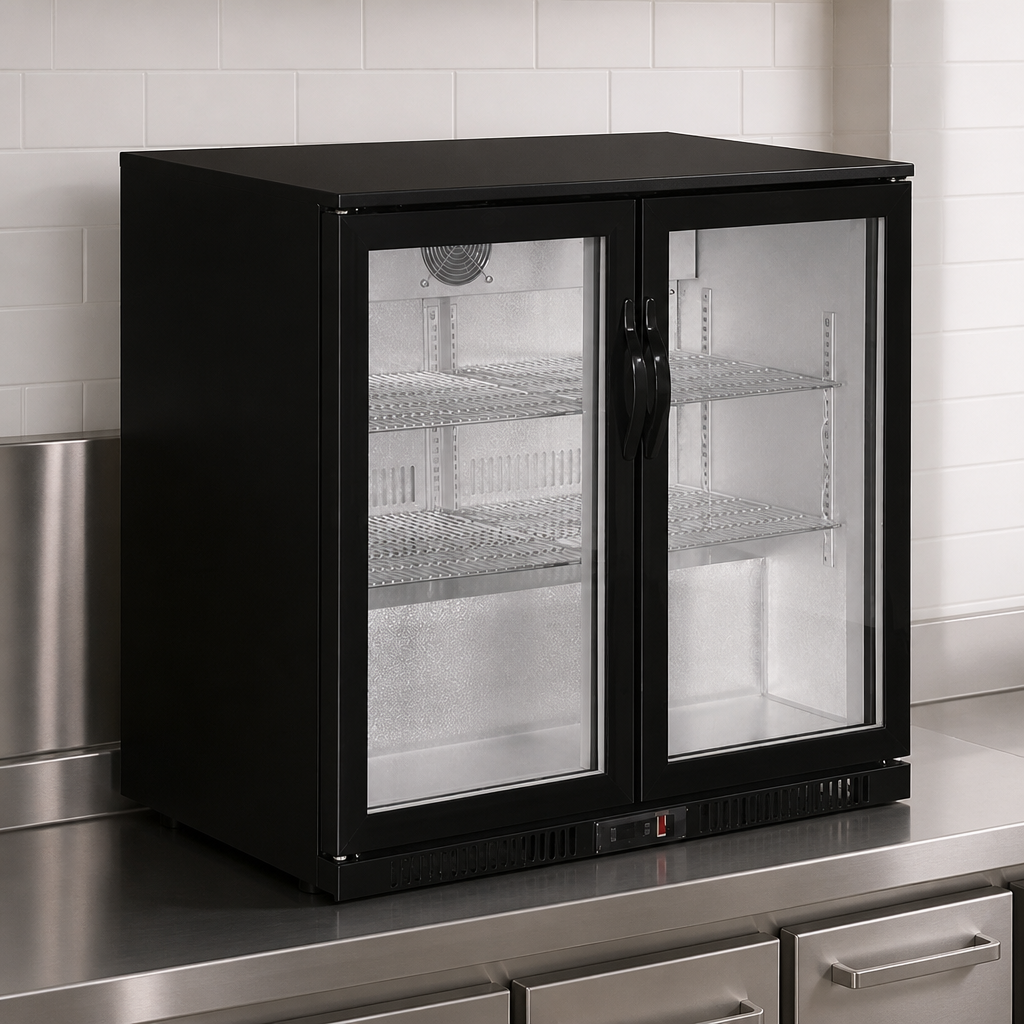 Commercial Back Bar Cooler 208L Capacity with Hinged Doors