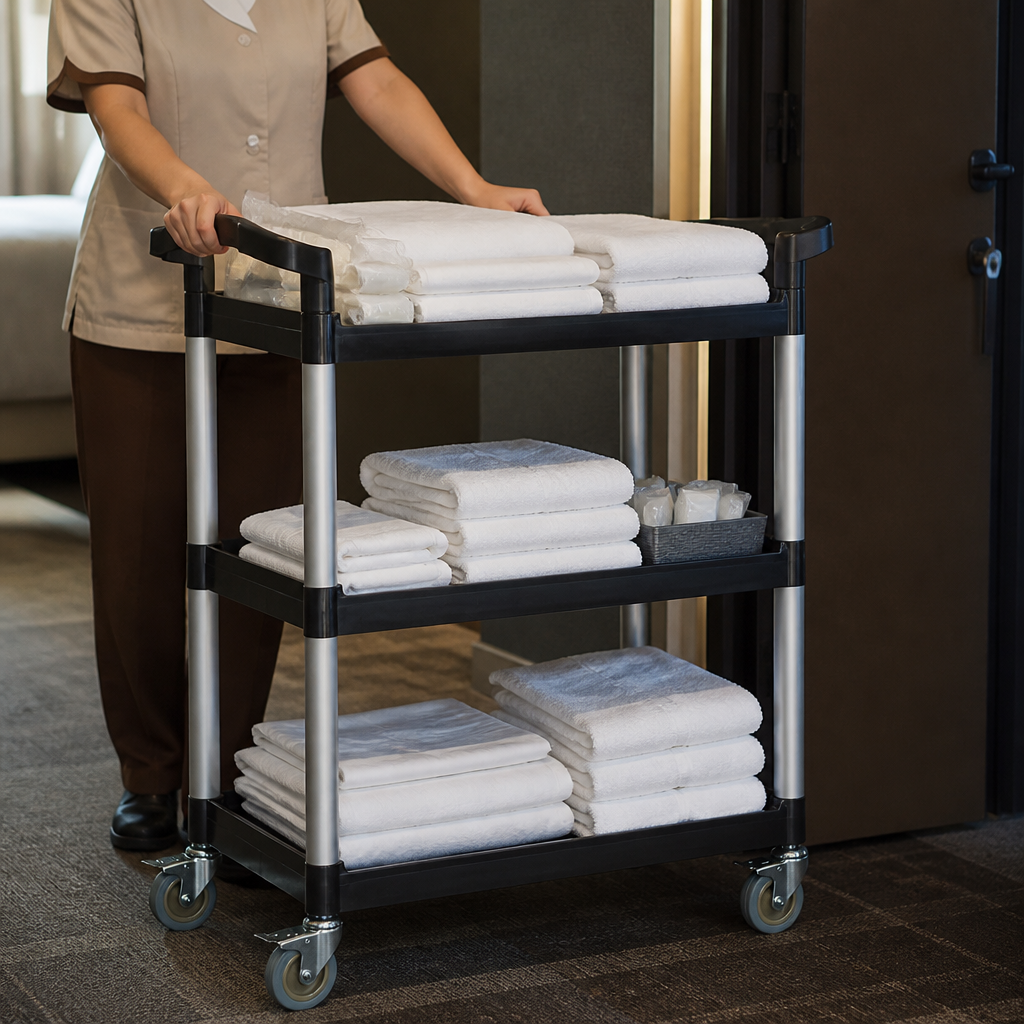 Commercial Utility Trolley 130kg Capacity Mobile Cart