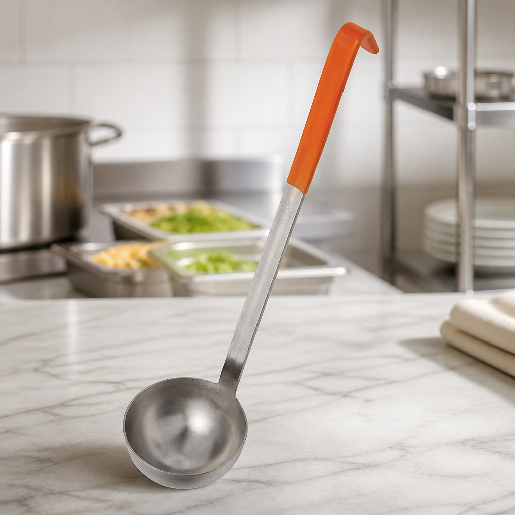 Commercial Heavy Duty Colour Coded Ladle 237ml Orange