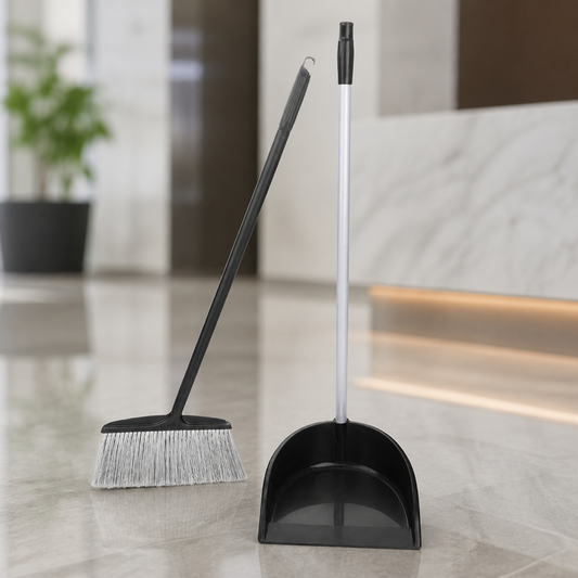 Light Duty Lobby Pan and Brush Set for Commercial Cleaning