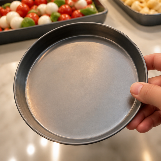 7" Commercial Black Iron Pizza Pan for personal pizzas