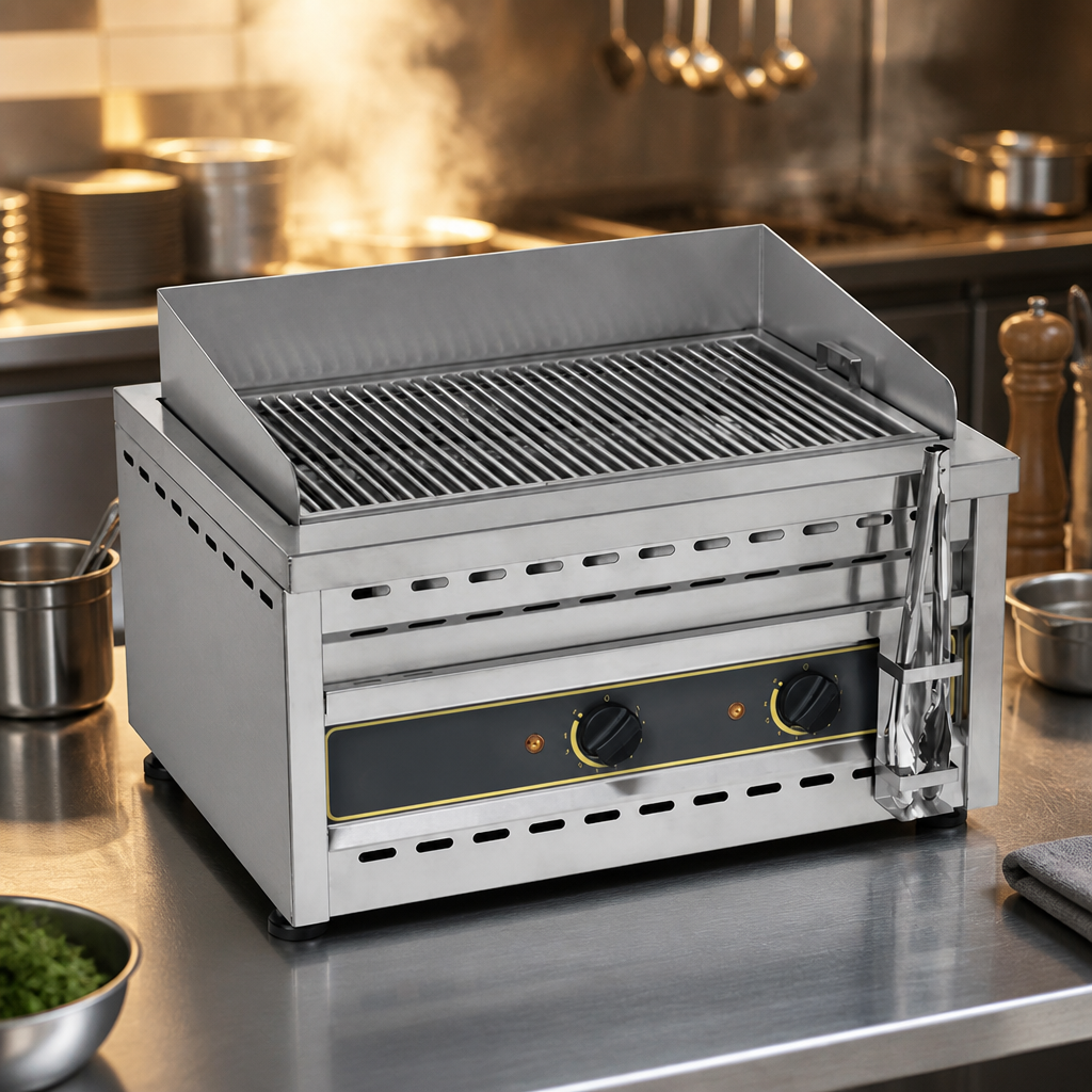 Commercial Electric Chargrill with Two Cooking Zones 7.6kW