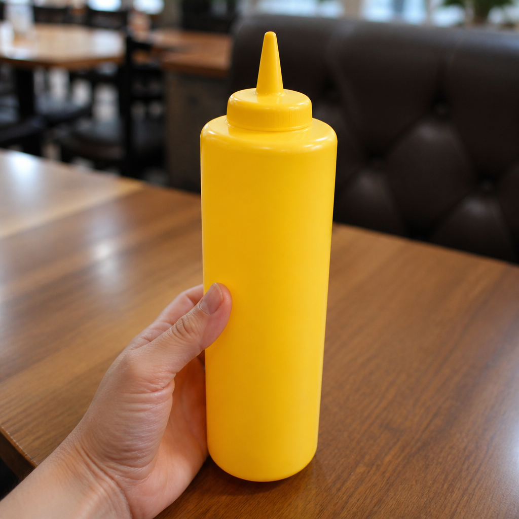 12oz commercial squeeze sauce bottle in durable plastic design