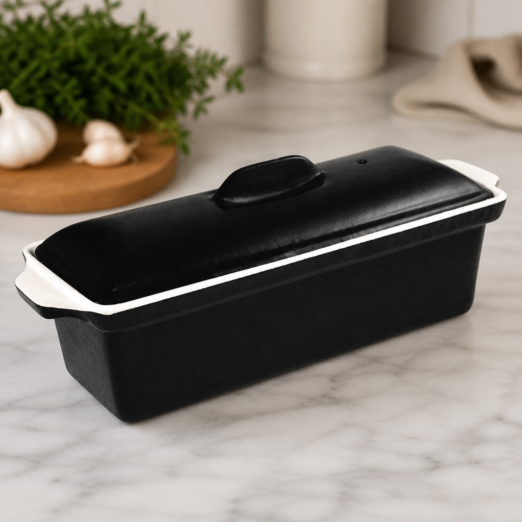 Commercial Cast Iron Terrine Mould 1.7Ltr Black