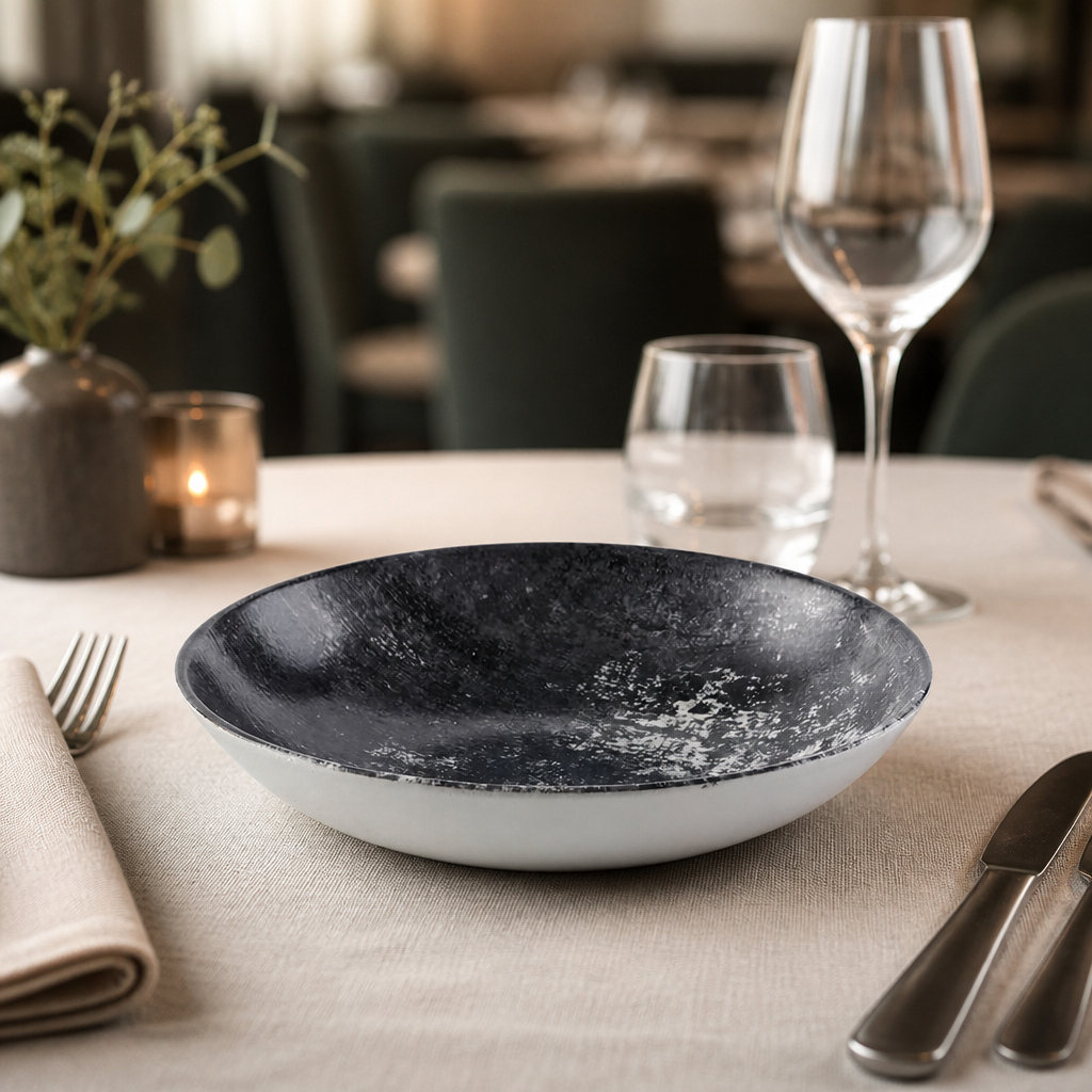 Commercial Coupe Bowls 248mm Black Vitrified China 12 Pack
