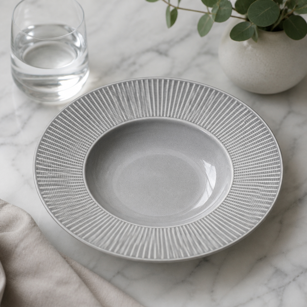 Commercial Deep Rimmed Bowls 285mm Grey 6 Pack