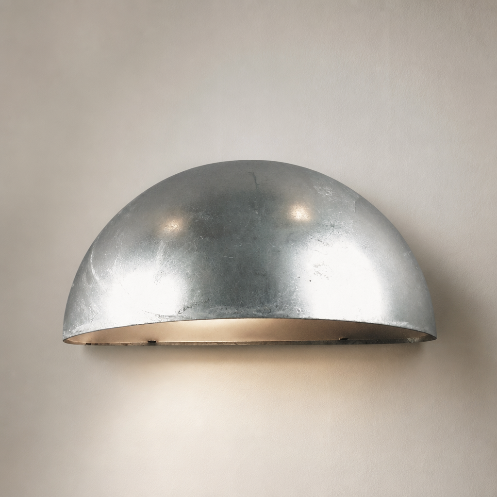 Commercial Outdoor Wall Light Galvanised Steel 140mm Height