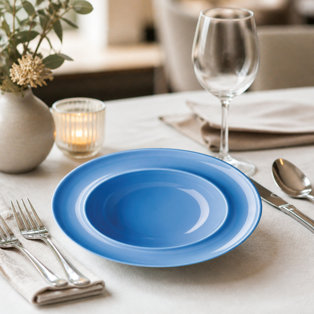 Commercial raised rim soup bowls 205mm in a 4 pack