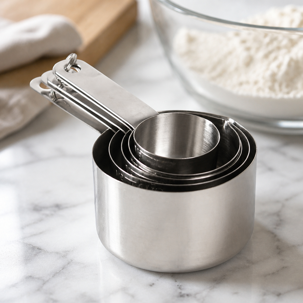 Stainless Steel Measuring Cup Set 30ml to 250ml Commercial Use