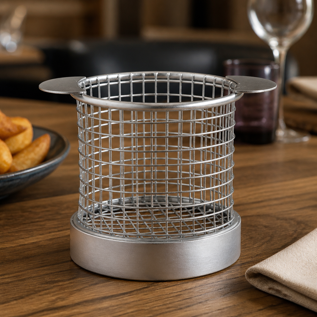 Chip Basket Round with Ears 80mm