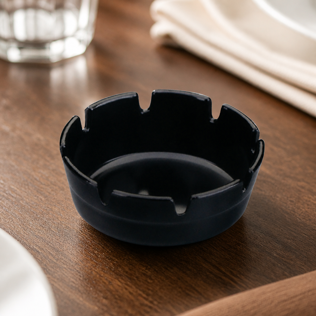 Commercial Outdoor Melamine Ashtray 100mm Diameter Durable