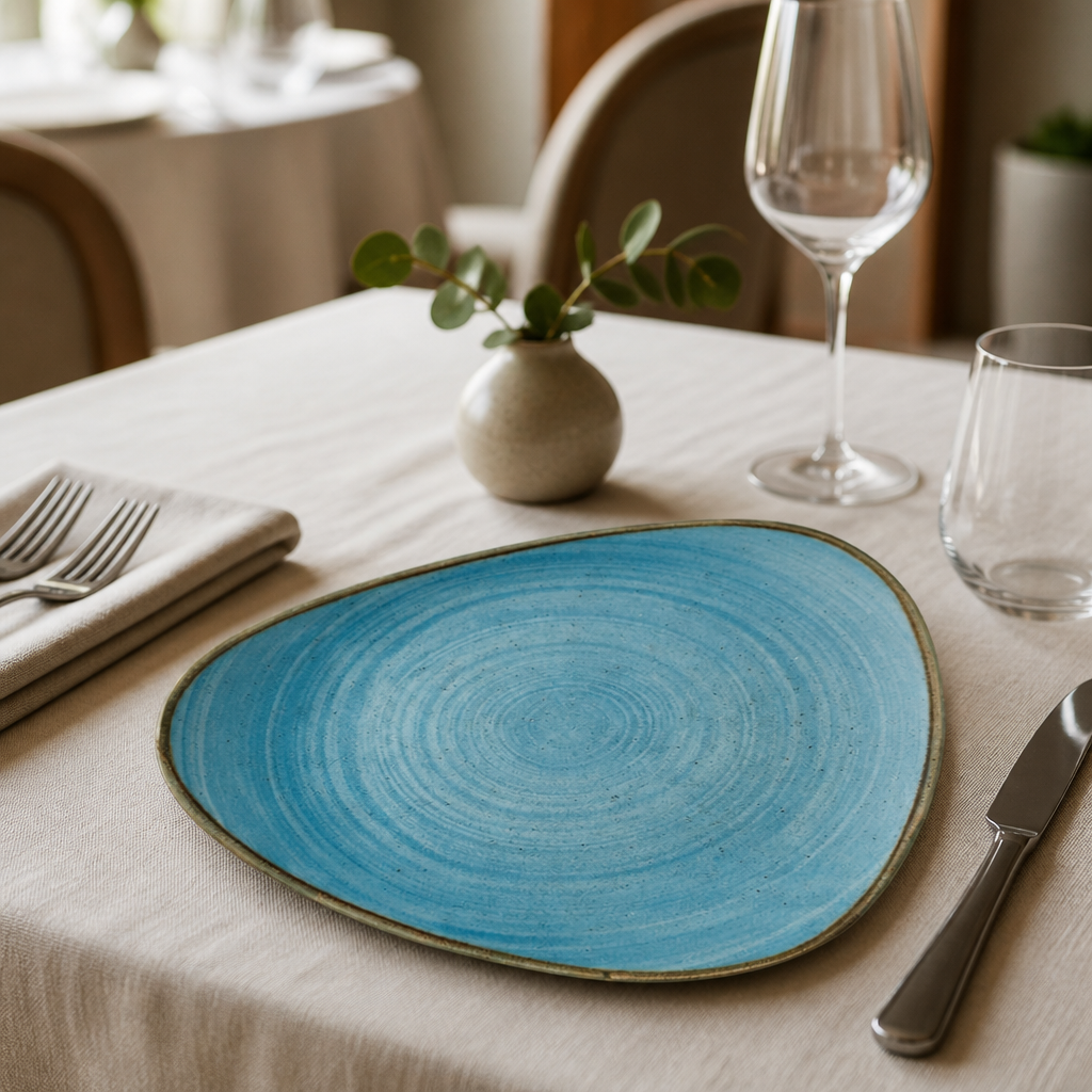 Commercial Raw Plates Teal 254mm - 12 Pack