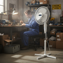 Premium 16-Inch Electric Pedestal Fan with Adjustable Tilt, Oscillation, and Multiple Speed Settings for Enhanced Airflow