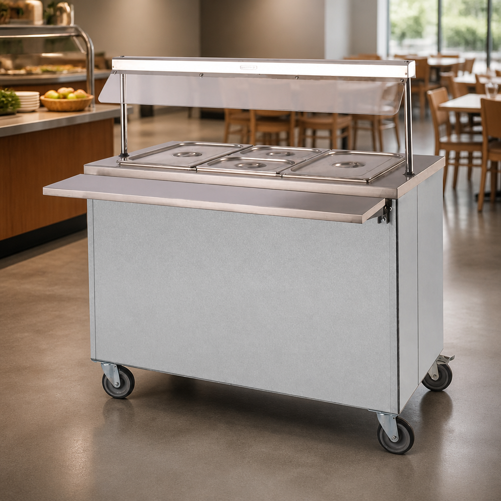 Commercial Hot Cupboard with Dry Heat Bain Marie for 3 Pans