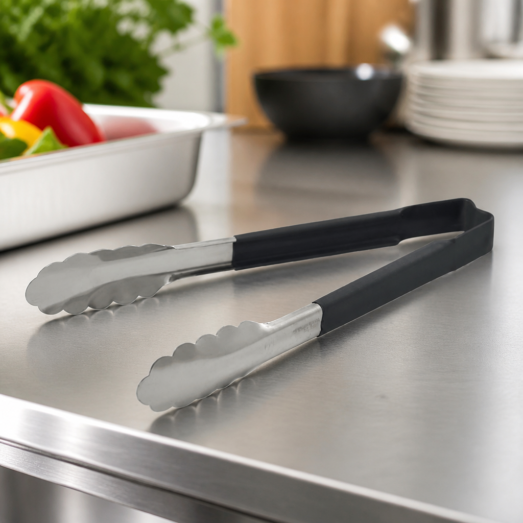 9" Commercial Kool Touch Tongs - High Heat Resistant Handle