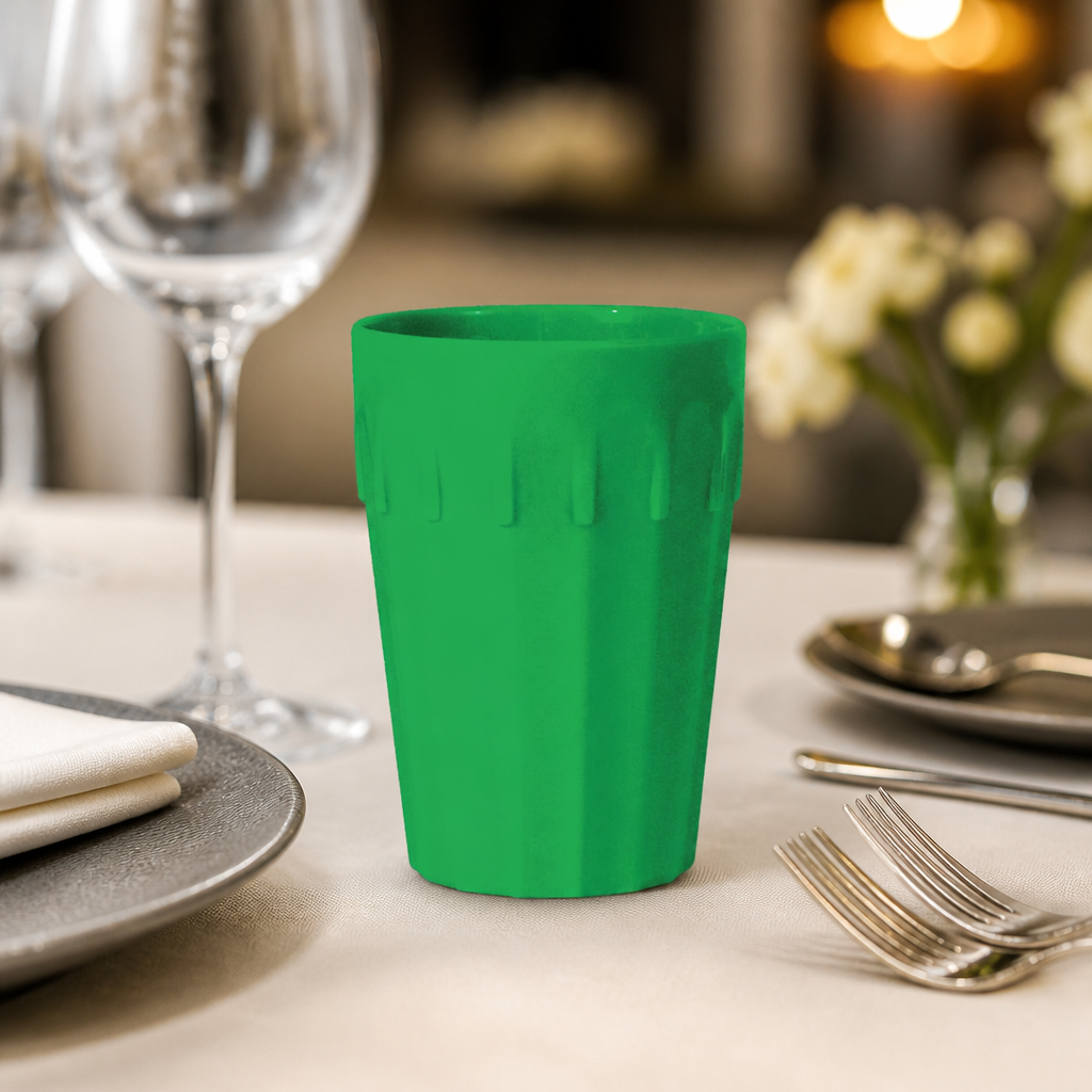 Commercial Polypropylene Tumblers 253.8ml - 12 Pack in Green
