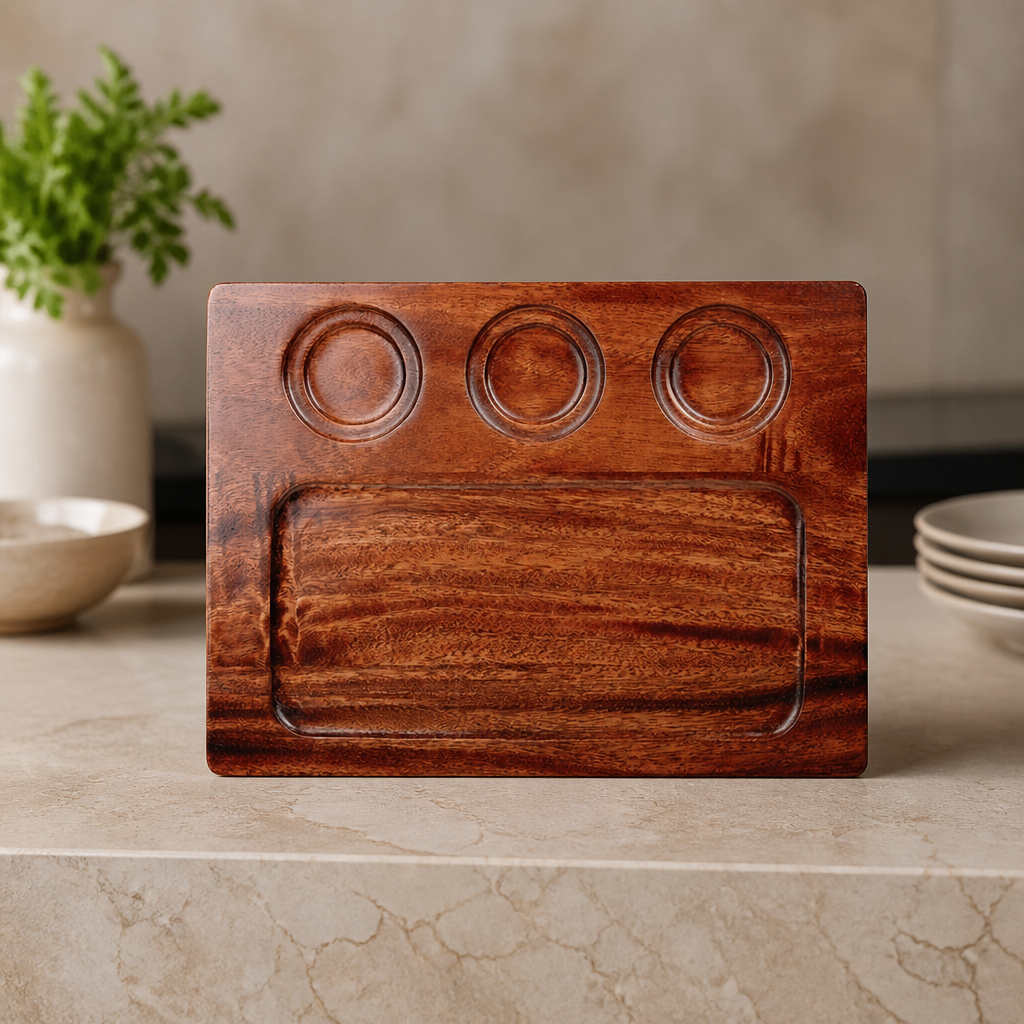 Commercial Wooden Deli Boards 320mm for Serving Platters 4 Pack