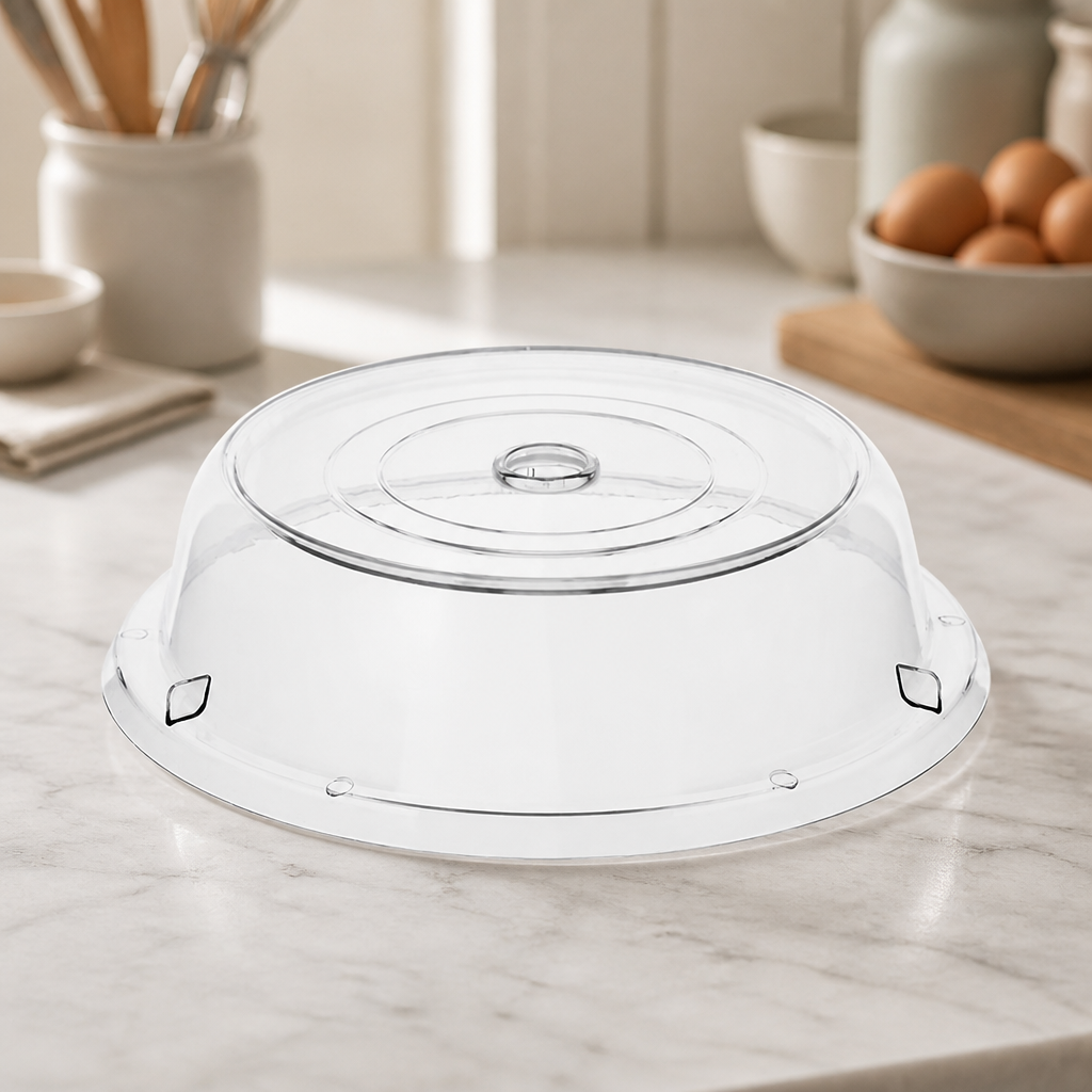 Commercial Polycarbonate Round Plate Cover 254mm Food Lid