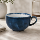 Commercial Cappuccino Cups 12oz Pack of 12 Porcelain Blue