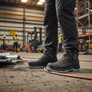 Premium Heavy Duty Leather Hiker Boot with Mesh Uppers and Steel Midsole for Enhanced Comfort and Safety in Sizes 6 to 12