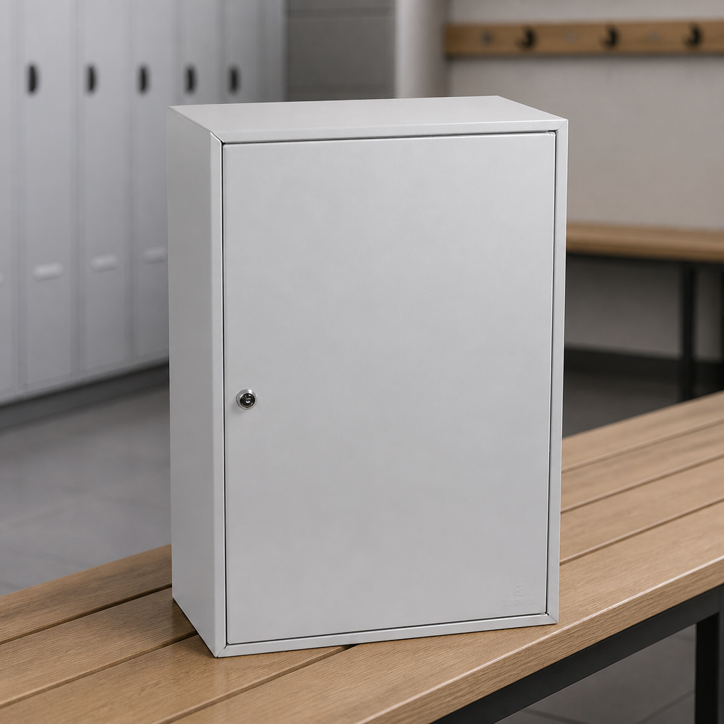 Commercial key locking cabinet for 300 keys secure storage