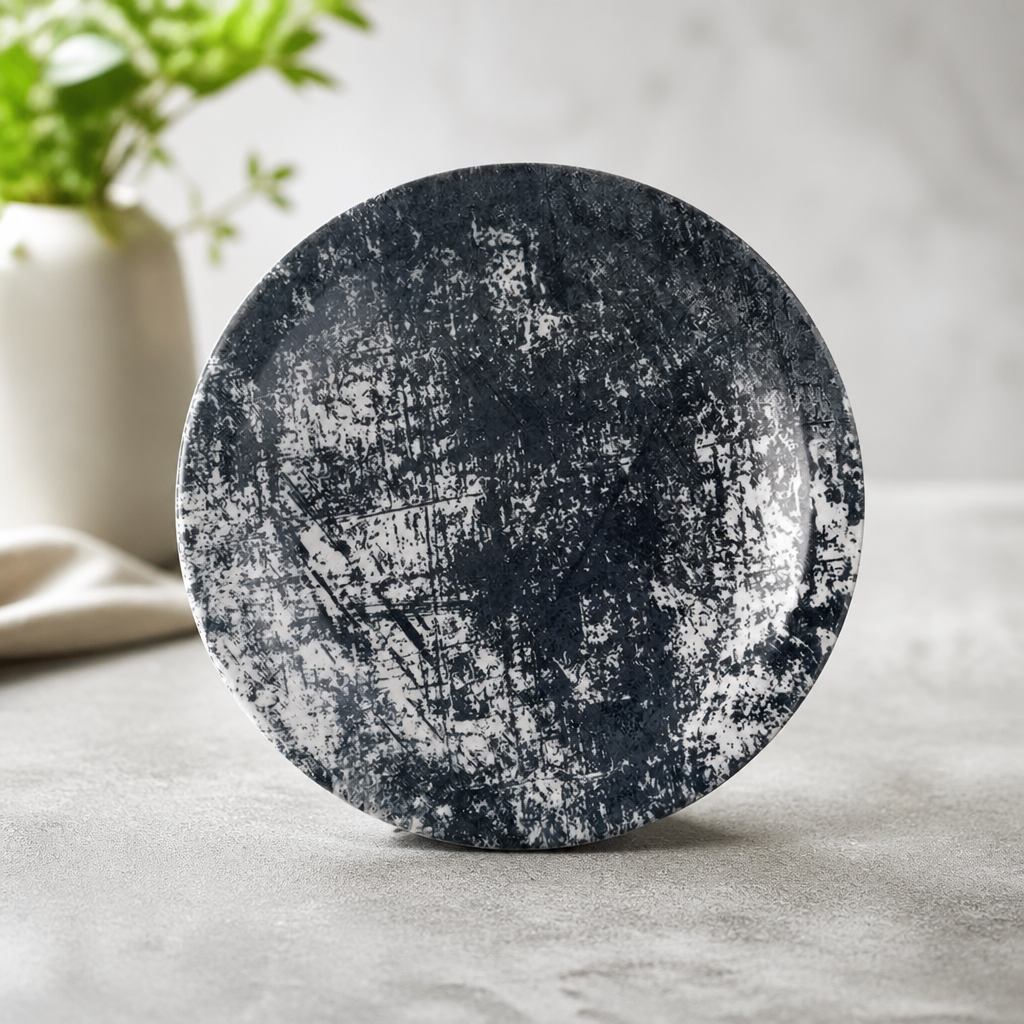Commercial Vitrified China Plate 152mm Black 12 Pack